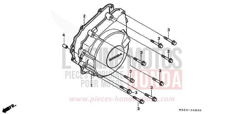 GENERATOR COVER for Hornet S FORCE SILVER METALLIC (NH411) from 2001